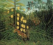 Fight Between a Tiger and a Bull Henri Rousseau